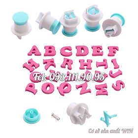 Mua Khuôn Cookie  cutter  fondant  khuôn nhận lò xo 26 chữ cái in hoa  chữ thường  10 số – Mã số 1909
