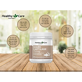 Sụn vi cá mập Healthy Care Shark Cartilage Tăng cường sức khỏe xương khớp, Tăng chức năng vận động - QuaTangMe Extaste - 750mg 200 viên