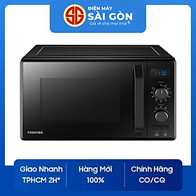 Lò vi sóng Toshiba 24 lít MW2-AG24PC(BK) - Hàng chính hãng - Nấu - Hâm - Rã đông - Nướng -  Chức năng nấu nhanh tiện dụng