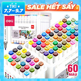 Bút màu marker hai đầu cao cấp Deli - 70801