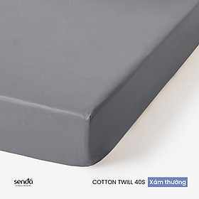 Ga giường 1m8x2m Cotton Twill Hàn Quốc Sen Đá Home Bedding cao cấp trơn màu, drap bo chun lụa trải nệm, ra đệm 1m8 x 2m