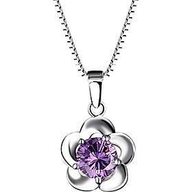 Bộ trang sức Bạc cánh hoa đính đá pha lê - Trang sức bạc PANMILA ( BTS.B2 )