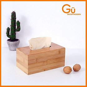 Mua Hộp đựng giấy ăn  - Đựng khăn giấy chất liệu gỗ tre an toàn cho mọi nhà