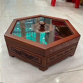 Mua Khay đựng Mứt bằng Gỗ Hương Cao Cấp - trạm chữ xung quanh -- khay gỗ đựng bánh kẹo -- ảnh thực tế