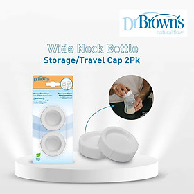Nắp đậy bình sữa Dr.Brown's cổ rộng - Vỉ 2 cái