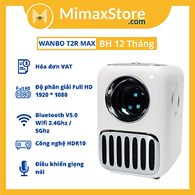 Mua Máy Chiếu Xiaomi WANBO T2R Max 1GB 1080P 250ANSI WIFI 5G LCD 40-120 inch | Hàng Chính Hãng | Màu Trắng