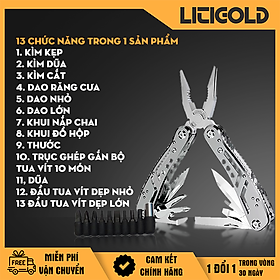 Kìm Đa Năng Jeep Chính Hãng - Đi Phượt, Nhiều Chức Năng 20 Trong 1