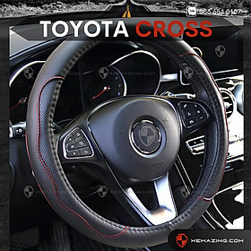 Bọc Vô Lăng ô tô TOYOTA CROSS - Mã 3D Max - Lõi Cao Su Non & 3D Chống Trượt Tay
