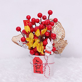 Mua Chậu Đào Đông Trang Trí TẾT A22 May Mắn Tài Lộc – Handmade