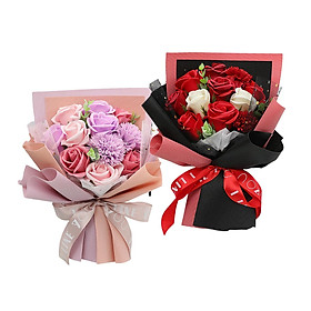 2 Set Creative Rose Soap Flower Valentine's Gift Ornament Wedding Decoration