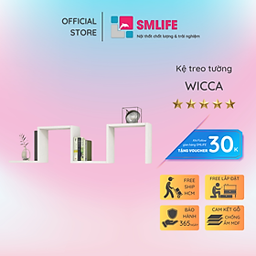 Mua Kệ gỗ trang trí phòng khách gia đình SMLIFE Wicca