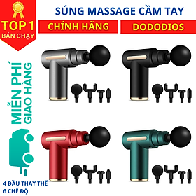 Máy massage Cầm tay dododios Cao Cấp Toàn Thân 4 đầu 6 chế độ - Cổng Sạc USB - Hàng chính hãng dododios