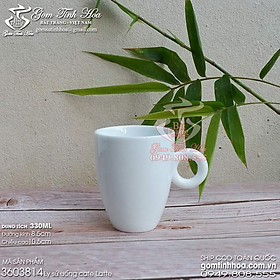 Mua Ly cốc sứ uống cafe latte 330ml men trắng gốm sứ Bát Tràng cao cấp