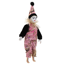 9 Inch Porcelain Dolls Italian Eros Triangel Dolls Model Sad Clown For Dollhouse Decoration Pink