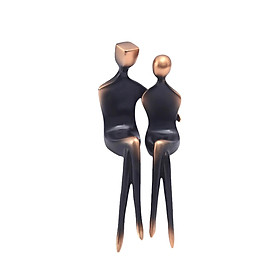 Couple Sculpture Modern Abstract Figurine for Bookcase Bedroom Decoration