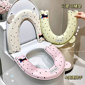 Đệm Lót Bồn Cầu Chữ U Giữ Ấm – Miếng Lót Bồn Cầu Hoạt Hình Dễ Thương, Chất Liệu Xốp Êm Ái Chống Nước, Kháng Khuẩn - HÀNG CHÍNH HÃNG MINIIN