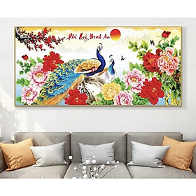 Tranh thêu kín Phú quý bình an VS8036, kích thước 115 x 52 cm