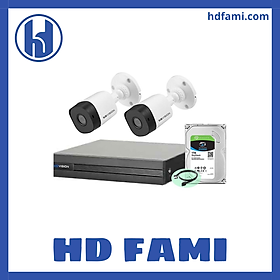 Mua Bộ Camera KBvision - 2 Camera  đầu ghi 4CH và ổ cứng 1TB - Hàng chính hãng/Nhập khẩu