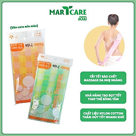 Mua ️️ KHĂN TẮM MASSAGE HÀN QUỐC TẨY DA CHẾT TẠO BỌT LOẠI HOA DÀY ( 1000*300mm)