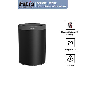 Mua Thùng rác nhựa văn phòng  kiểu Âu - Fitis 2 lớp (đen) - ROM3-906