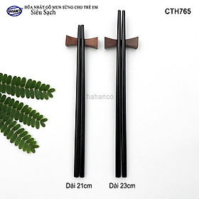 Mua Đũa ăn cơm cho trẻ em HAHANCO Gỗ Mun Sừng Cao Cấp_01 Đôi  CTL765