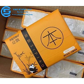 Mua Bịch Khăn giấy ăn gấu trúc Sipiao 3 lớp chống ẩm lau miệng gói 300 tờ hàng chuẩn