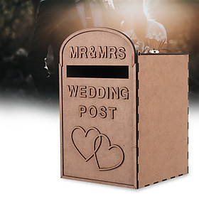 Personalised Wooden Wedding Card Post Mail Box Guest Wedding Decoration Mailbox
