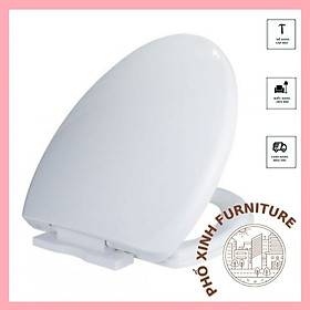 Mua Nắp bồn cầu đóng êm tự động nhựa trắng (hàng loại 1)  Phù hợp mọi loại bồn cầu..///