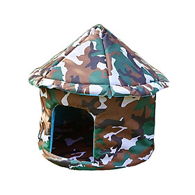Cave Pet Bed Tent Insulated Weatherproof Outdoor Cat House for Lawn Kitten Kitty