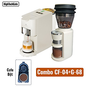 Mua Combo máy pha cà phê CF04 và máy xay cà phê G68 siêu nhỏ gọn tại nhà  văn phòng  hàng chính hãng