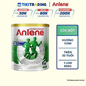 Bao bì mới - Sữa Bột Anlene Hương Vanilla (Hộp Thiếc 800g)