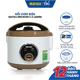 Mua Nồi Cơm Điện MATIKA 1.2L MTK-RC05  Hàng Chính Hãng