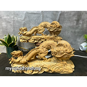 Mua Tượng con rồng phong thủy bằng gỗ ngọc am thơm nức kt 35×18×12cm
