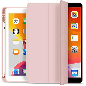 Bao da TPU cho iPad 10.2-inch Gen 7, Gen 8, Gen 9 Smart Case có khay đựng bút pencil – Hàng chính hãng