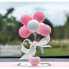 Tượng trang trí trái tim Love chùm bóng macarons 12cm (chọn màu)