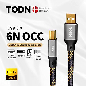 Cáp TODN Hifi USB dac Chất lượng cao 6N OCC Loại A đến Loại B Dữ liệu Hifi âm thanh kỹ thuật số Chiều dài cáp: 0,5m