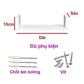 Mua Giá sách gỗ kiêm decor chữ U TopV kệ sách để bàn treo tường để đựng đỡ kê vở cho bé nhỏ mini giá rẻ