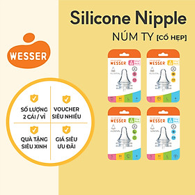 Núm ty Cổ Hẹp Wesser S/M/L/+ (2 cái/hộp)