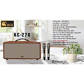 Mua Dàn âm thanh di động KCBox KC-270 - Loa kéo  loa xách tay 3 đường tiếng - Hệ thống 2 Loa full 6 inch và 1 treble  1 mid