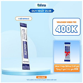 Men vi sinh Bifina Nhật Bản Loại S - Lẻ 1 gói (không có hộp)