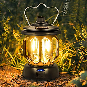 Đèn LED cắm trại có thể sạc lại USB Ngân hàng Điện nhẹ và Ánh sáng trắng có thể điều chỉnh độ sáng để cắm trại để đánh bắt câu cá đi bộ đường dài, v.v.