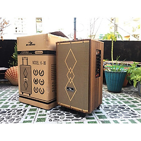 Mua Loa Bluetooth karaoke Vali Kéo Di Động Tặng Kèm 2 Micro Không Dây K86- Hàng chính hãng