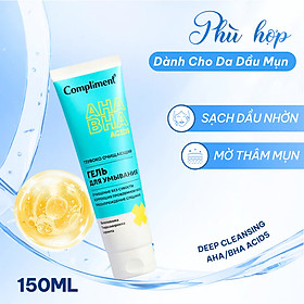 Gel rửa mặt BHA Compliment No Problem làm sạch sâu, giảm viêm & mụn 200ml