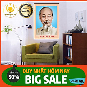 Mua Tranh Bác Hồ thành phẩm có khung chất lượng thượng hạng độ phân giải cao