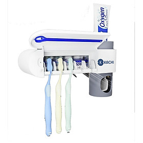 Giá treo bàn chải lấy kem đánh răng khử trùng bằng tia UV Kachi MK200 - Hàng chính hãng
