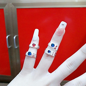 Nhẫn bạc bé trai đính đá cao cấp YN JEWELRY