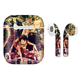 Mua Miếng dán skin chống bẩn cho tai nghe AirPods in hình One Piece - OPi019 (bản không dây 1 và 2)