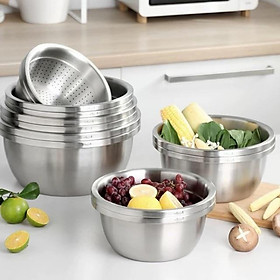 Mua Chậu sâu inox siêu dày đa năng đủ size 18-20-22- 24-26-30-32-34-36cm