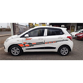 Decal xe Huyndai Grand I10, mẫu tem xe đẹp WRAP7, KT 265x24cm