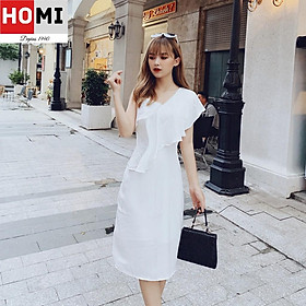 Vây 2 dây bèo ngực, Màu trắng Hot sản phẫm HOMI Fashion